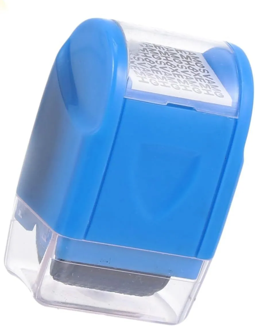 Privacy Protection Roller Stamp with Garbled Seals, Plastic Hand-held