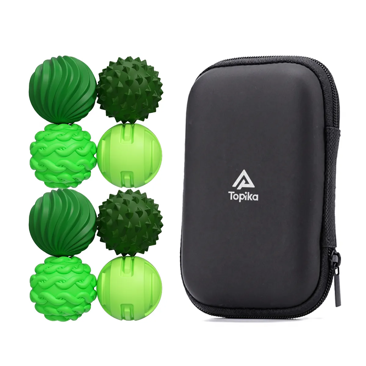Topika 8 Silicone Magnetic Fidget Balls, Sensory Stress Relief Stim Toys - Green
