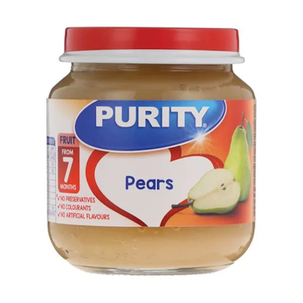 Purity Second Foods - Pears 6x125ml Pack