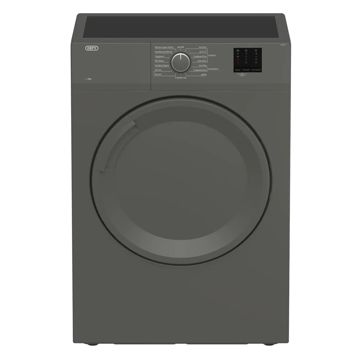 Defy 8kg Air Vented Tumble Dryer - Manhattan Grey DTD317