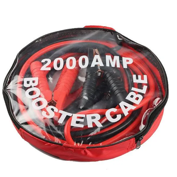 2000A Heavy Duty Car Jumper Booster Cables Copper Nickel Alligator Clips