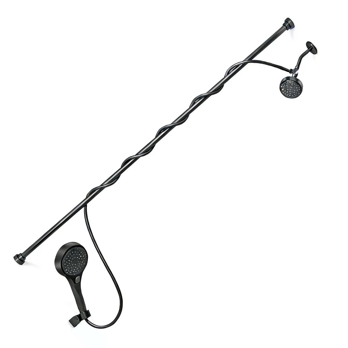 Dual Shower Head Bathroom Shower Faucet Bath with Handheld for Couples
