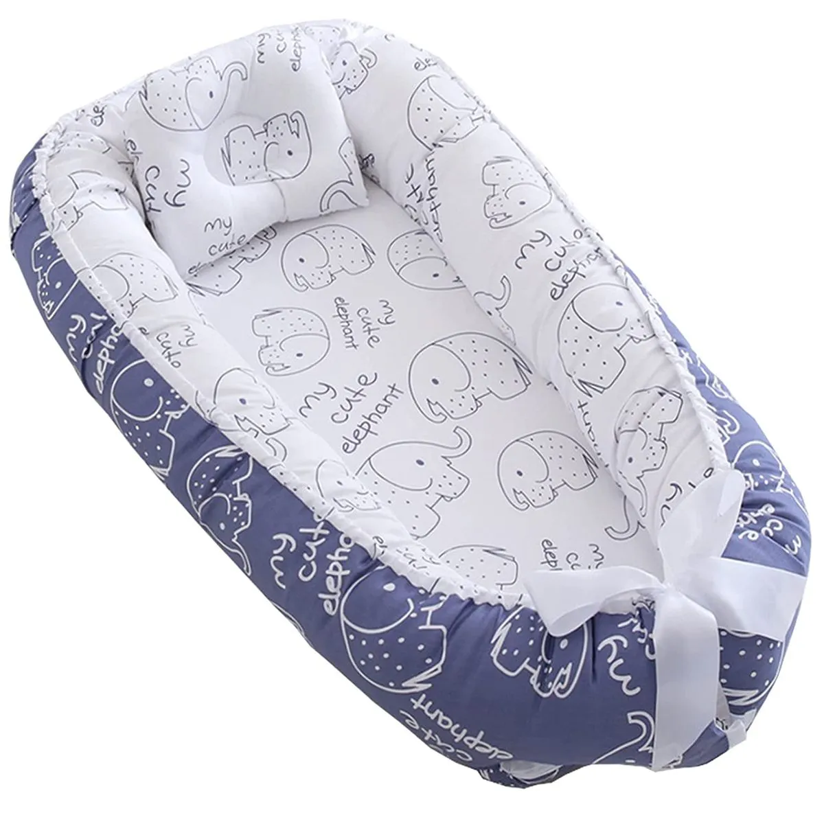 Baby Nest, Baby Lounger Co-Sleeping Baby Bassinet for Bed Newborn Lounge - Blue