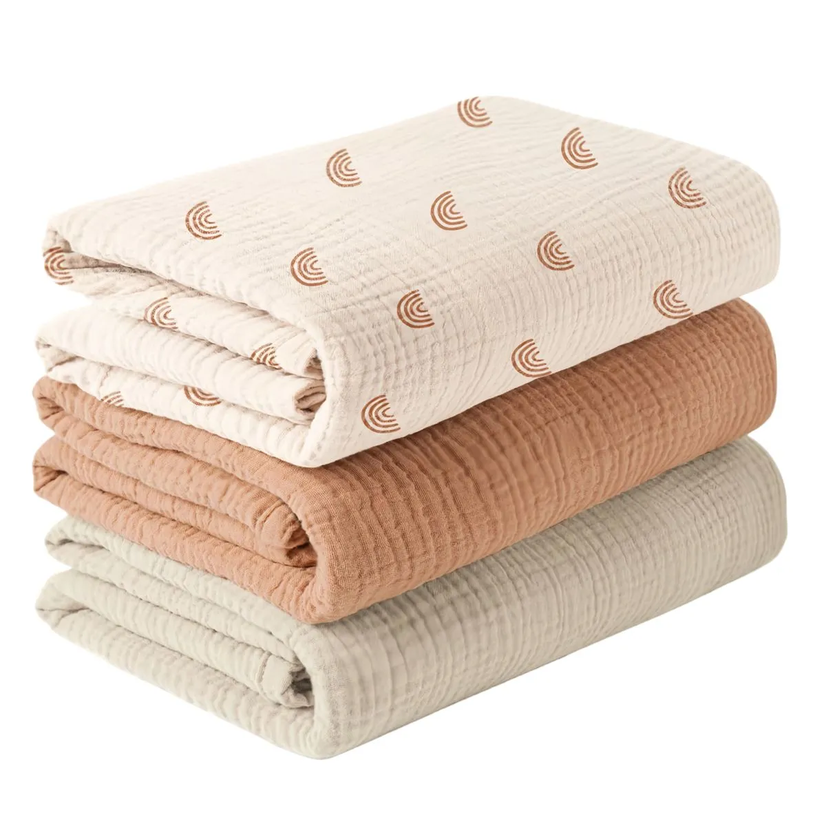 Muslin Swaddle Blankets for Unisex,Newborn Receiving Blanket,47x47 inches