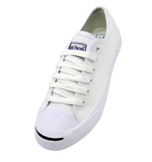 Jack Parcels Men White Canvas Casual