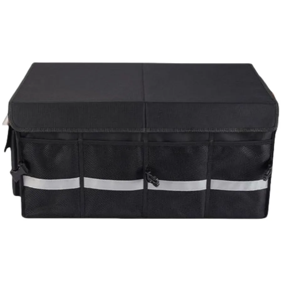 66L Waterproof Foldable Non-Slip Car Boot Organiser - Black