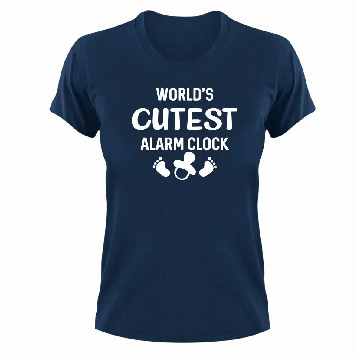 Cutest Alarm T-Shirt Gift Navy for Christmas Birthday Baby