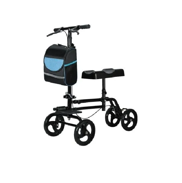 Foldable Knee Scooter Steerable Knee Walker Adjustable Handle & Knee Pad