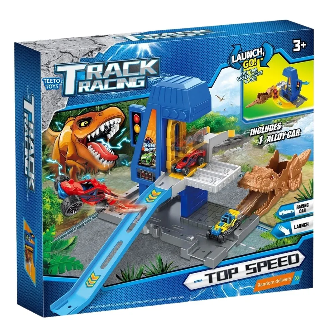 Dinosaur Parking Lot Track Car - Toys for Boys & Toddlers - Racing Toy