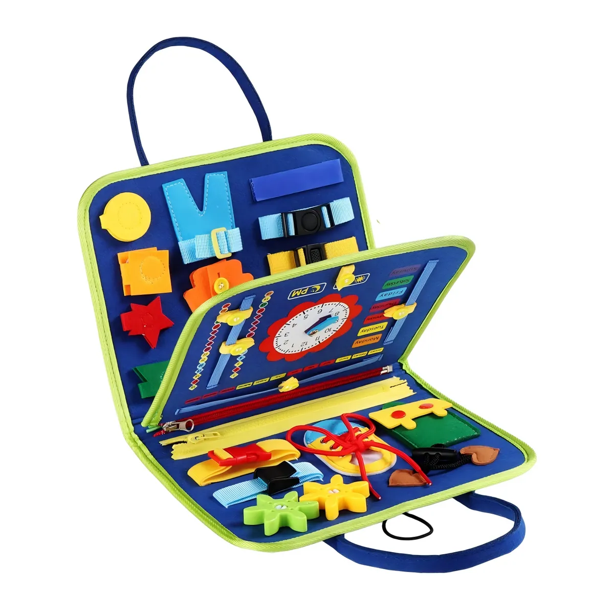 Dinosaur Themed Sensory Learning Board Suitable for Young Children - Blue - Blue