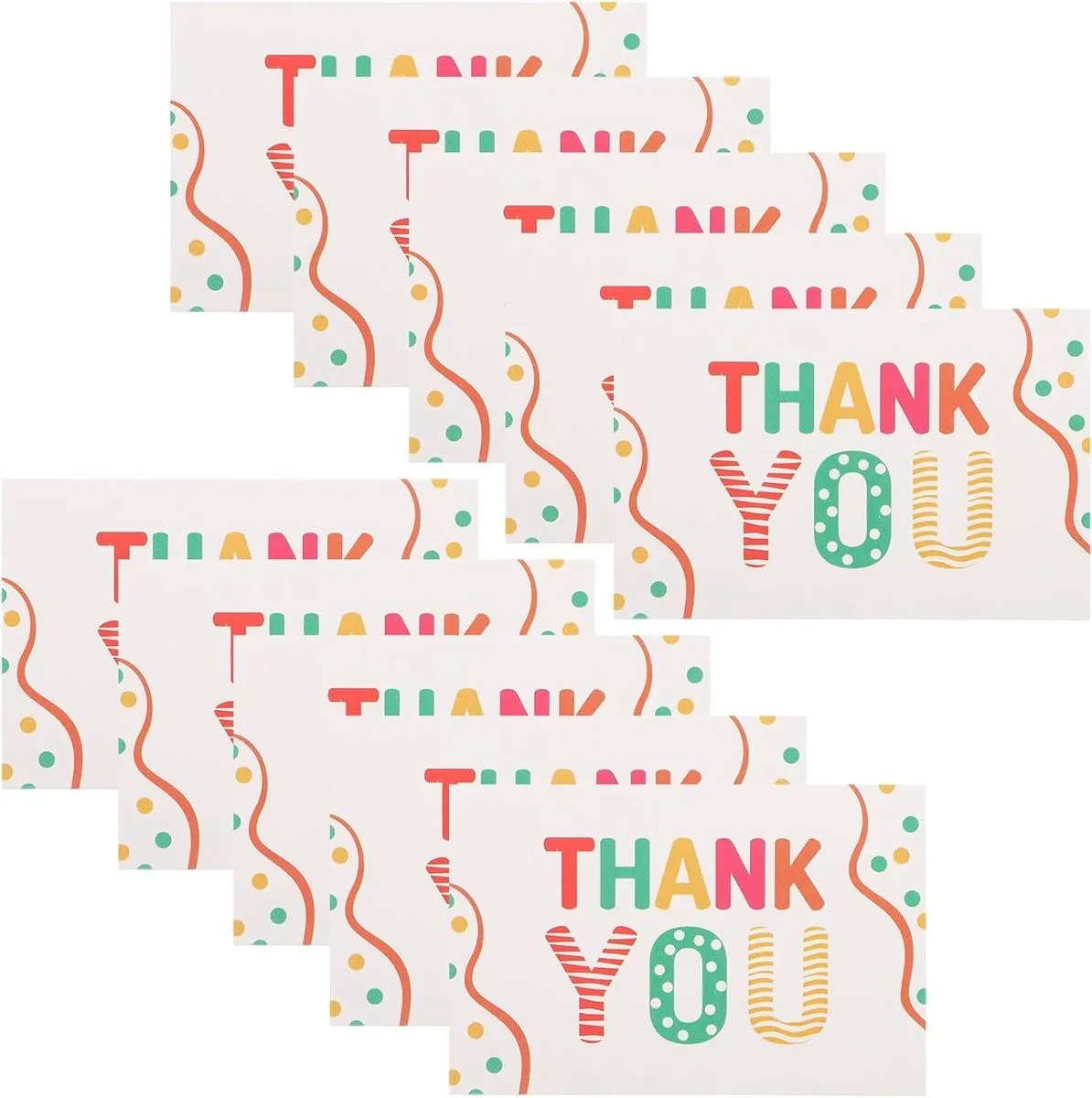 Blank Thank You Paper Cards for Business, Personal Use, Customer Gratitude