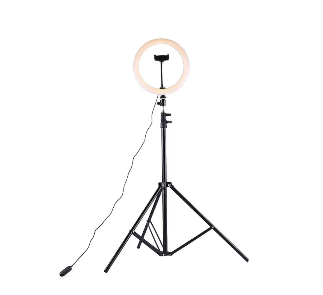 2 in 1 Rotatable Studio LED Ring Light with Tripod Stand - 3 Lighting Mode