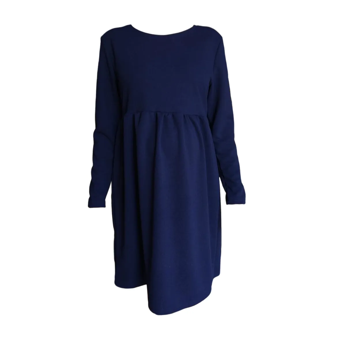 Maternity - Smock Dress - Long Sleeve - Up to 6XL - Navy Floral