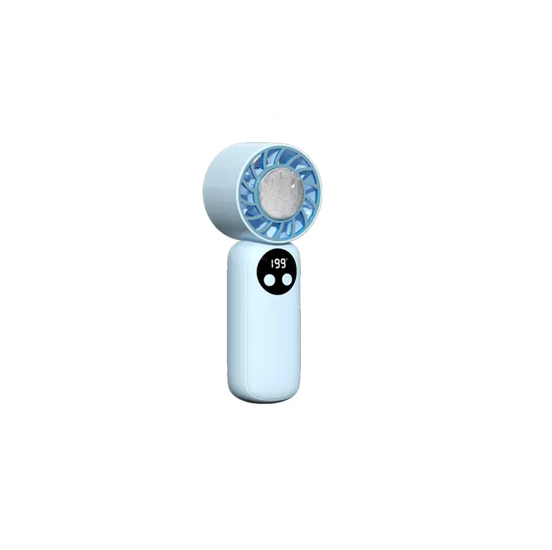 Portable Handheld Fan with Cooling Function USB Rechargeable 199 Speed - Blue
