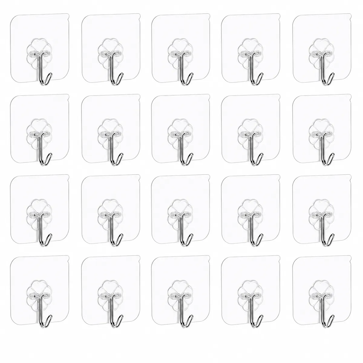 Sky-Touch Sky Touch 20 Pieces Each Pack Heavy Duty Adhesive Wall Hooks