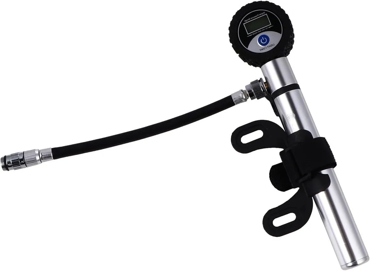 Mini Bike Tire Pump with Digital Pressure Gauge, High Pressure Handheld