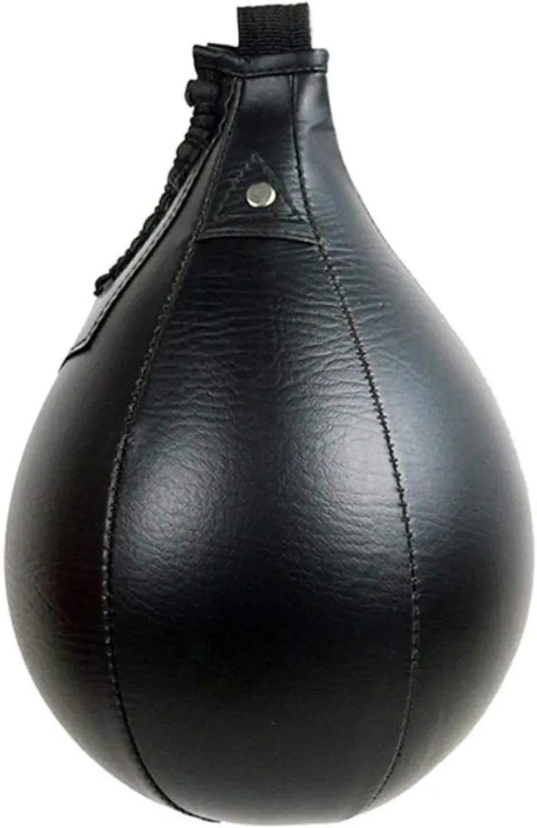 Sport Fitnness Synthetic Leather Double Ended Boxing Speedball (28cm) - Black