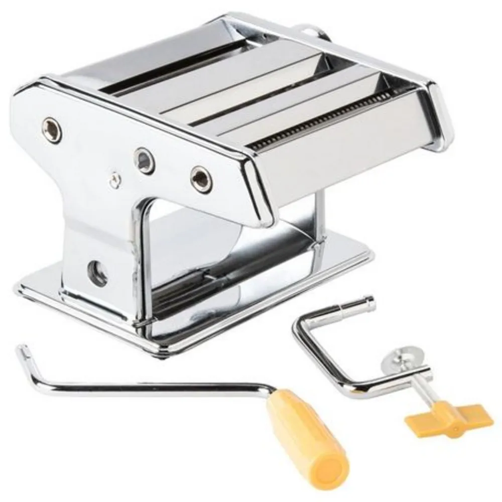 Manual Stainless Steel Pasta Maker Machine with Adjustable Settings