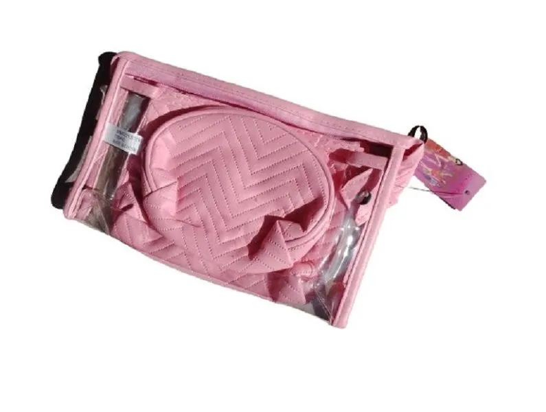 Clear PVC Makeup and Toiletry Travel Bag Set - 3-Piece