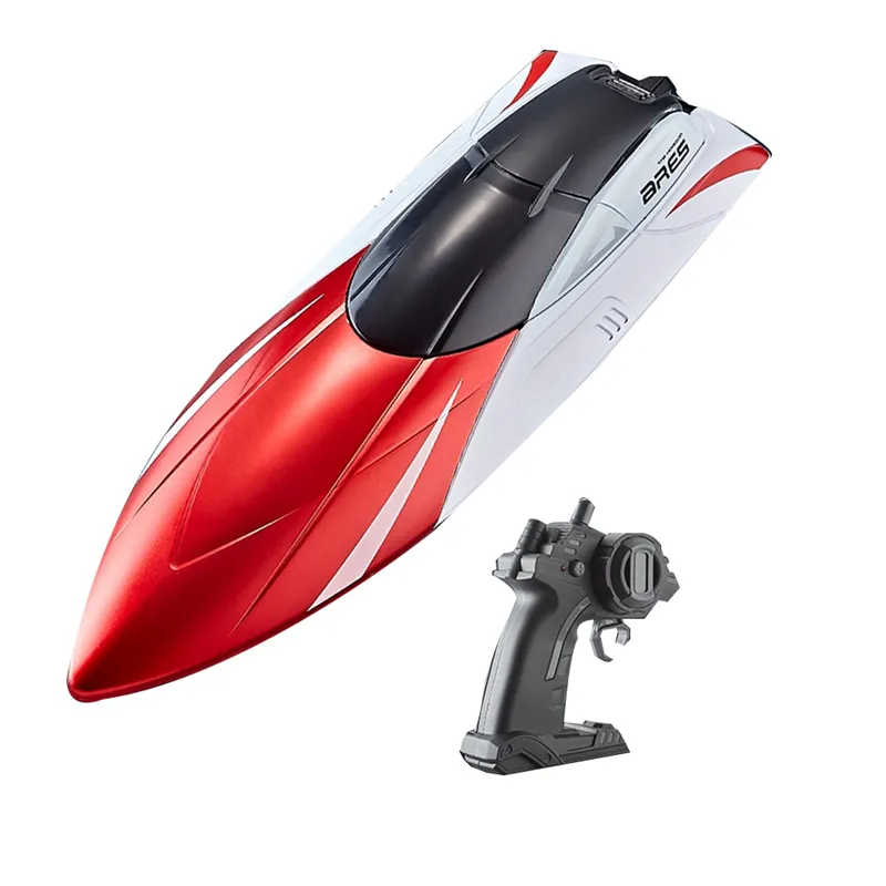 Rc Boat 2 4G Dual Rudder Motor Waterproof High Speed Boat Toys-Red