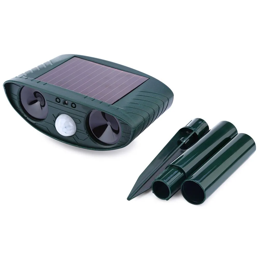 Solar-Powered Ultrasonic Animal Repeller for Mice, Cats, and Dogs
