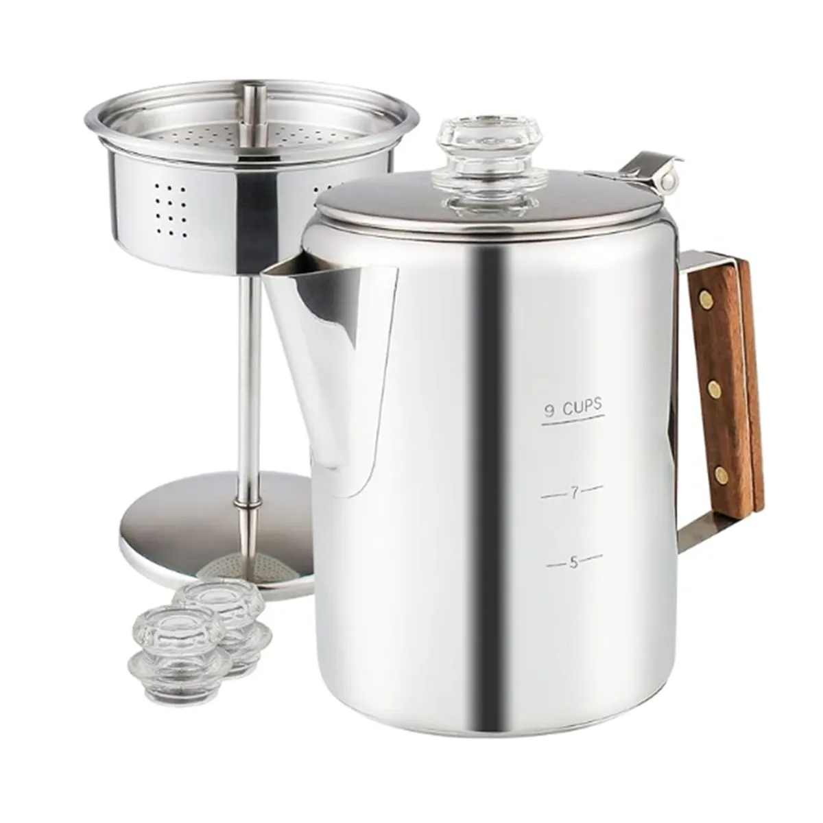Coffee Percolators Stovetop for Camping, Percolator Coffee Pot Stainless St