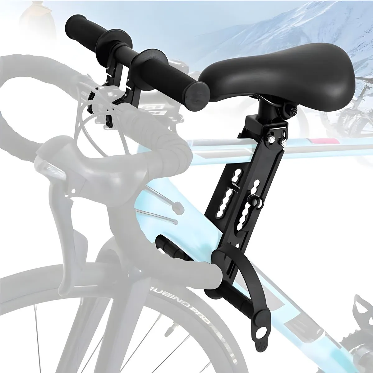 Kids Bike Seat and Handlebar Set Detachable Front Mounted Child Bike Seats