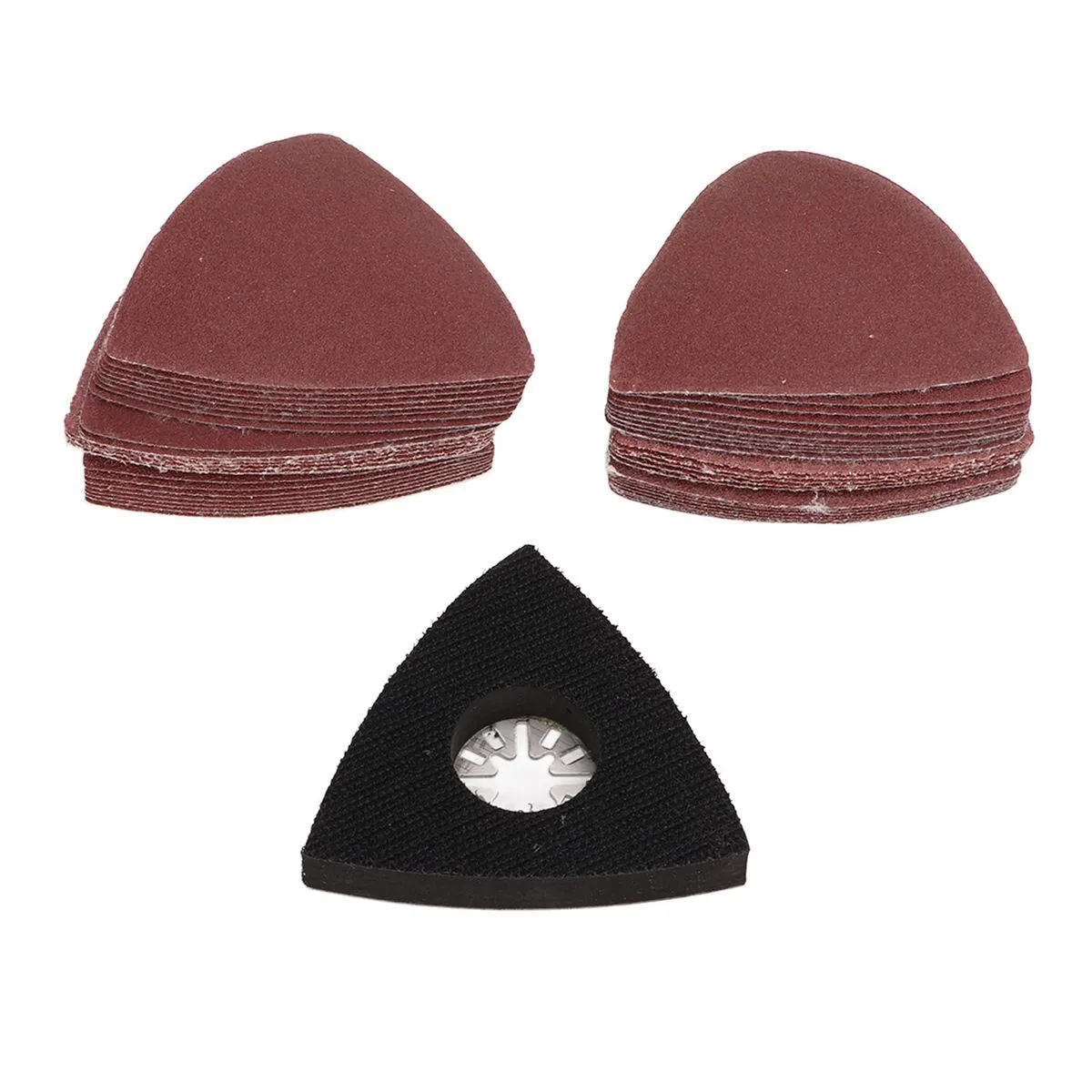 51 Pieces Triangular Sandpaper Set, 60-240 Grit for Multitools