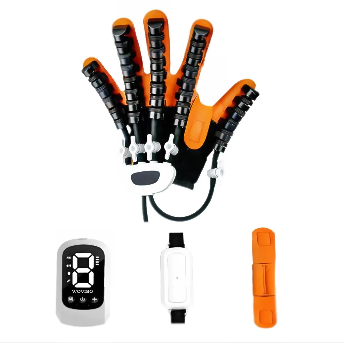 Robotic Glove for Left Hand Finger Rehabilitation Trainer USB Rechargeable
