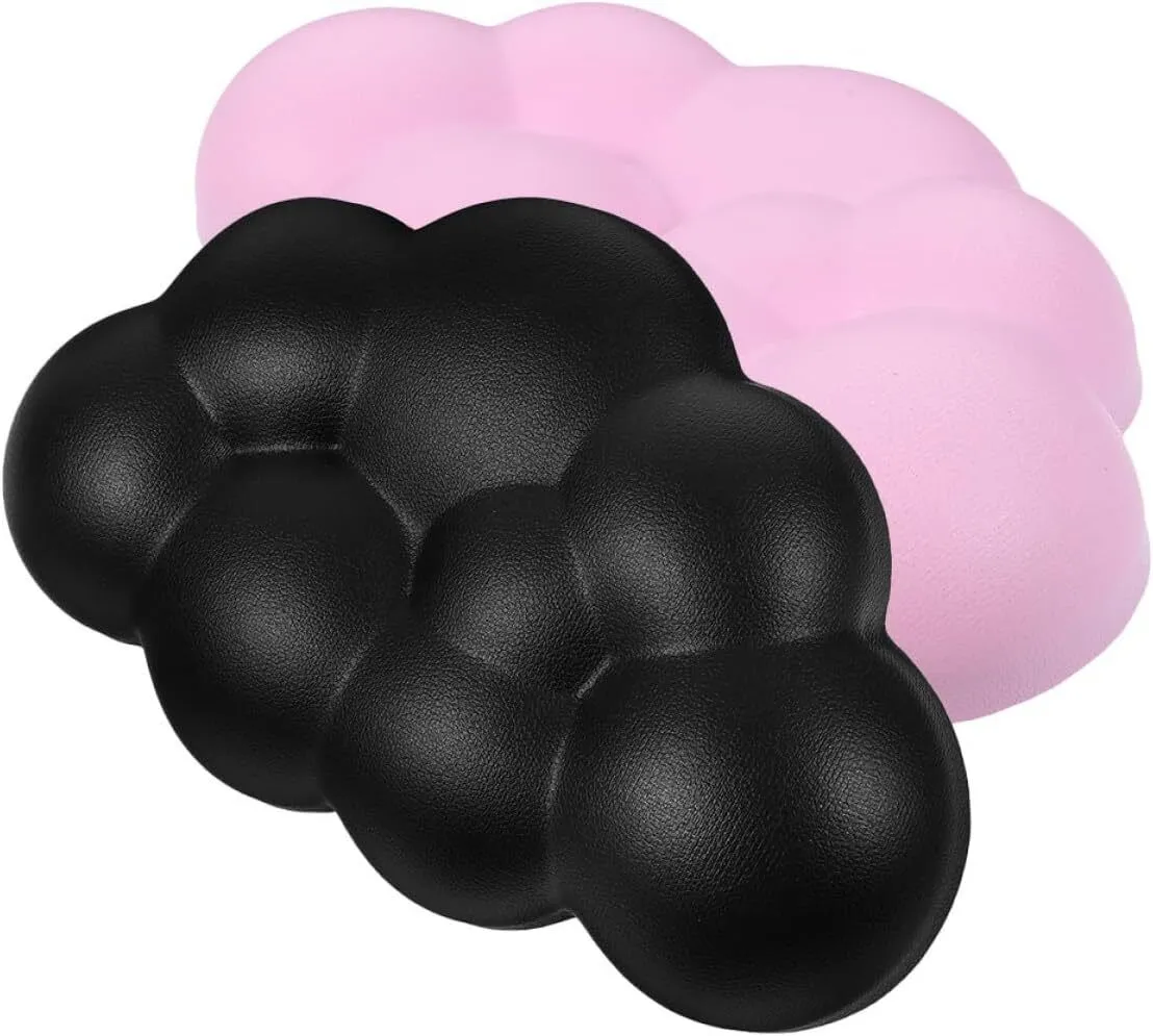 2 Pcs Keyboard Wrist Rest Set Cloud Shape Non-Slip Comfortable Wrist