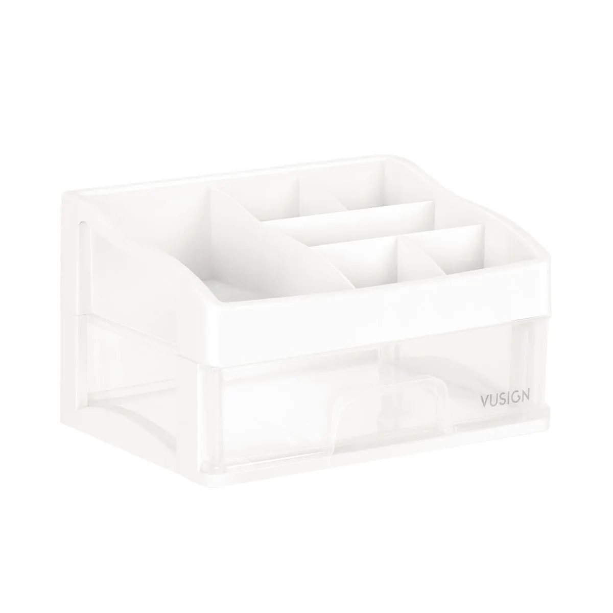 DELI Cosmetic Drawer Rack - 22x16x13cm - White Storage Organiser