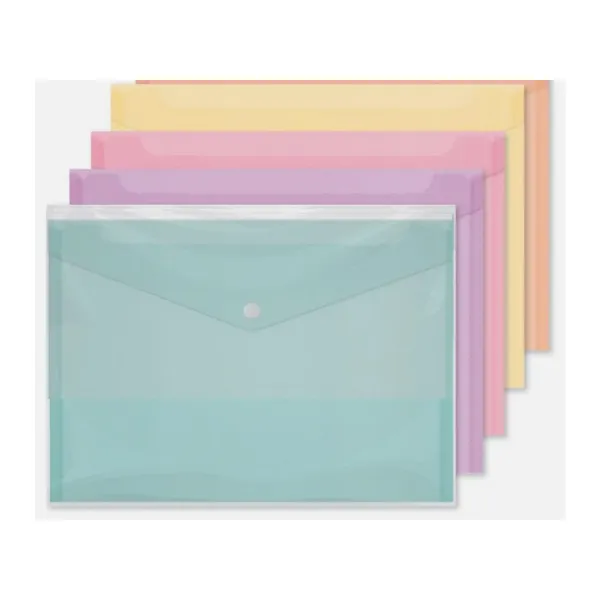 File Jackets and Pockets A4 Sleeves Pastel colours