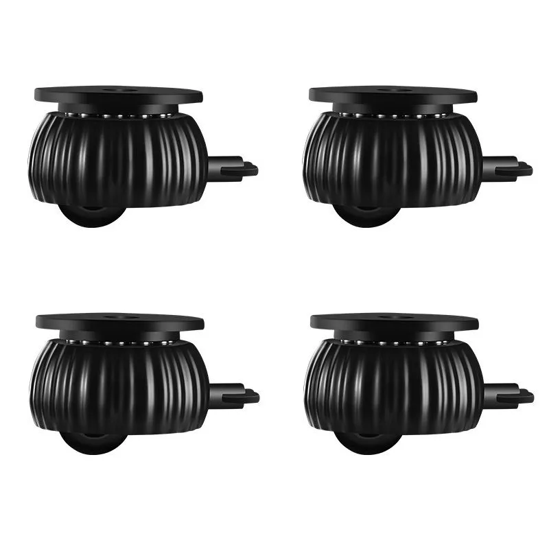 4 Piece Small Universal Wheels,360 Degree Rotating Self-Adhesive Caster Wheels - Black