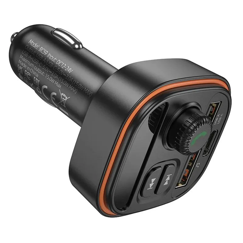BC59 Bluetooth FM Transmitter & Dual USB Car Charger