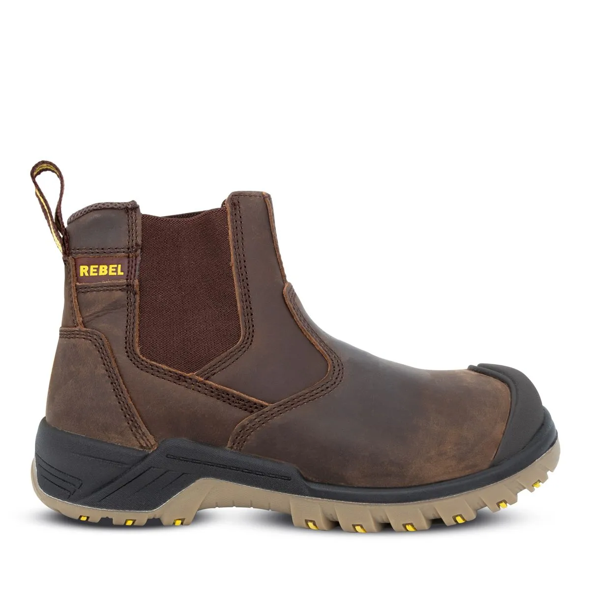 Rebel Crazy Horse Brown Safety Boot