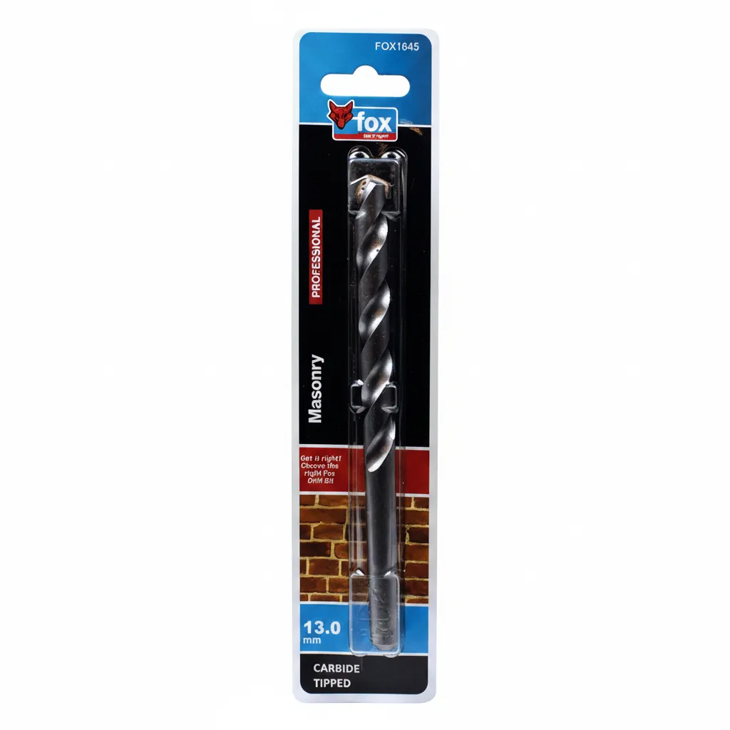 Fox Masonry Drill Bit 13mm x 400mm for Brick, Stone & Concrete