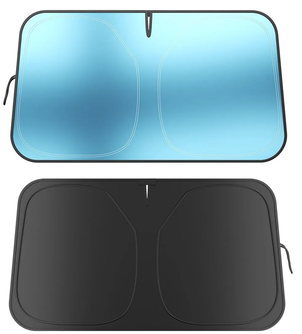 145x80cm Car Sunshade, Foldable Oxford Cloth Windshield Cover with Pouch