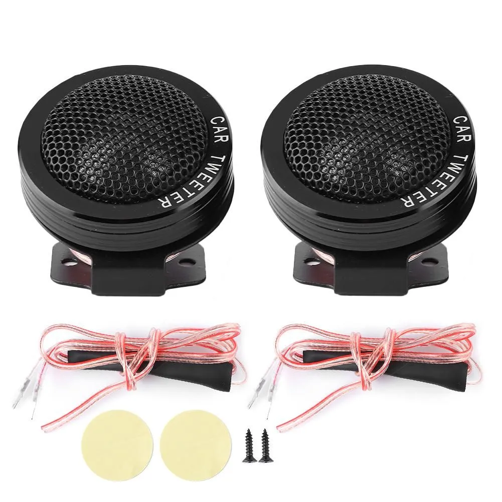 150W Dome Tweeter Car Speaker Stereo Sound System 2Pcs Black