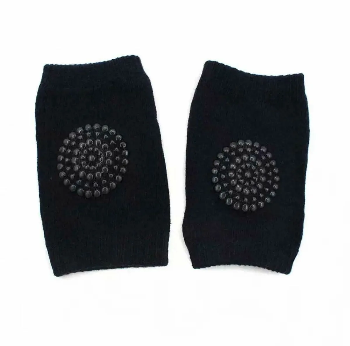 2 Pieces Of Soft And Strechable Baby Crawling Non-Slip Knee Pads Set - Black