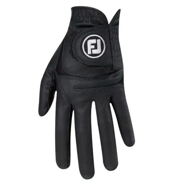 Men's Golf Gloves Breathable Lambskin Non-slip Wear-resistant Single-25 - Black