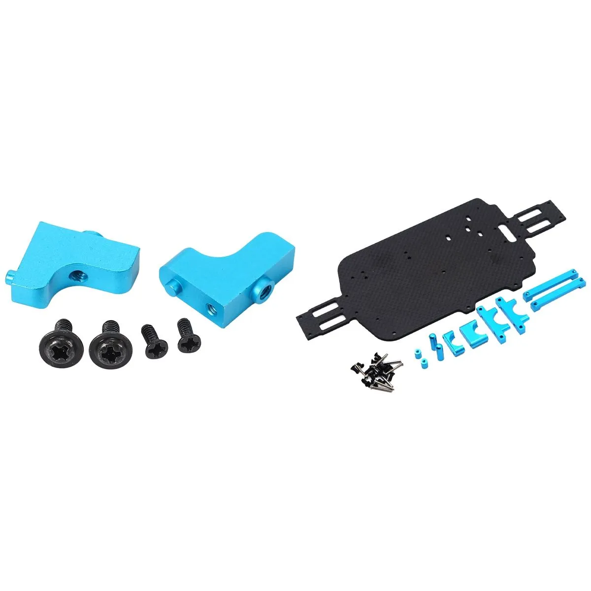 Carbon Fiber Chassis Parts For Wltoys 1/18 Rc Car Replacement Blue
