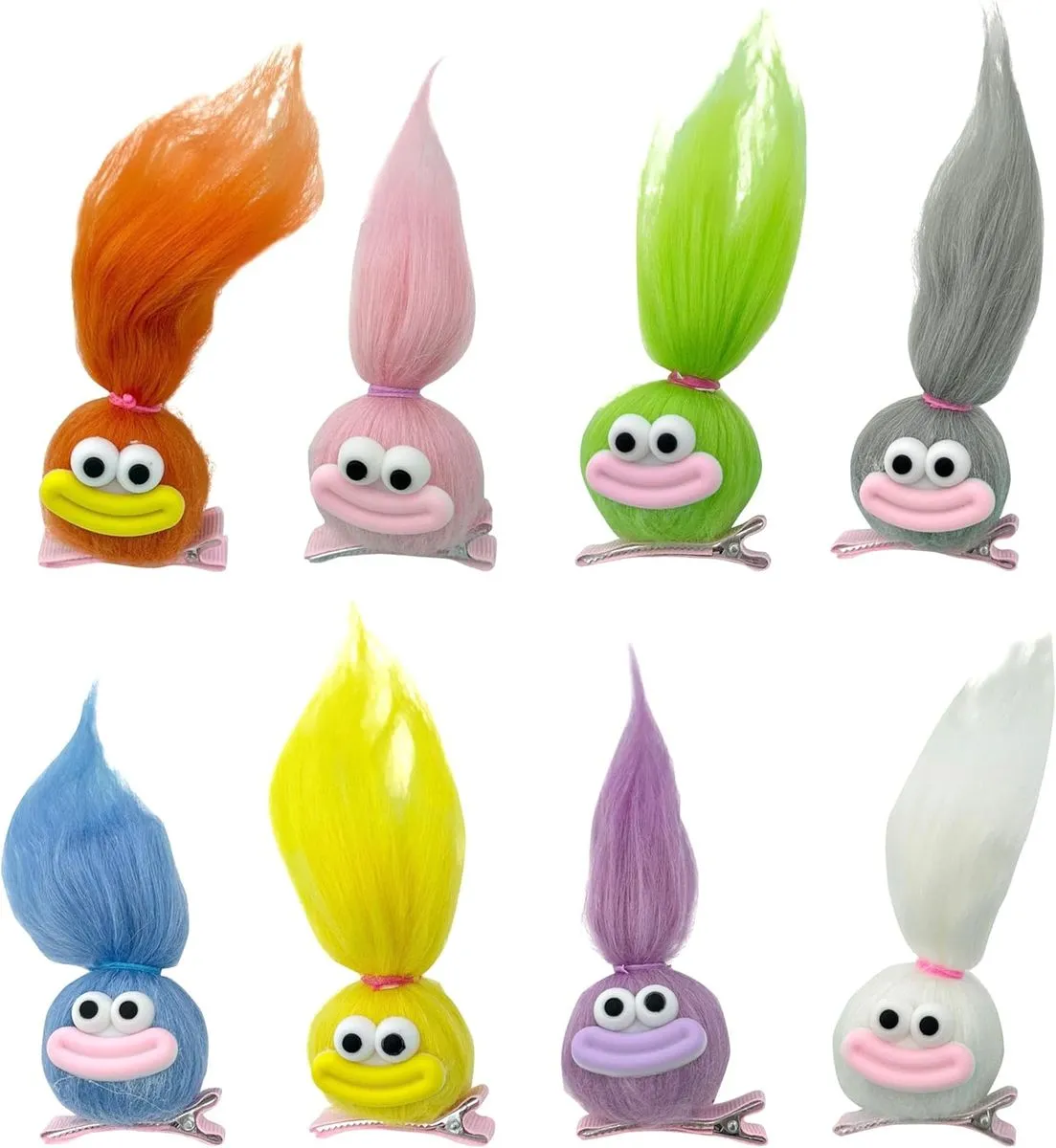 8 Piece Fluffy Hair Clips for Girls