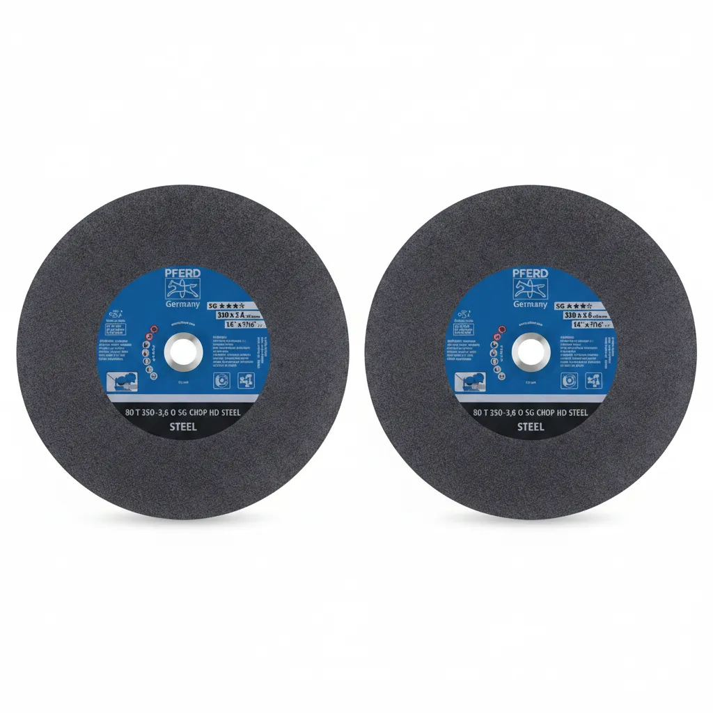 PFERD 350mm Steel Cutting Disc with 25.4mm Bore for Angle Grinders - 2 Pack