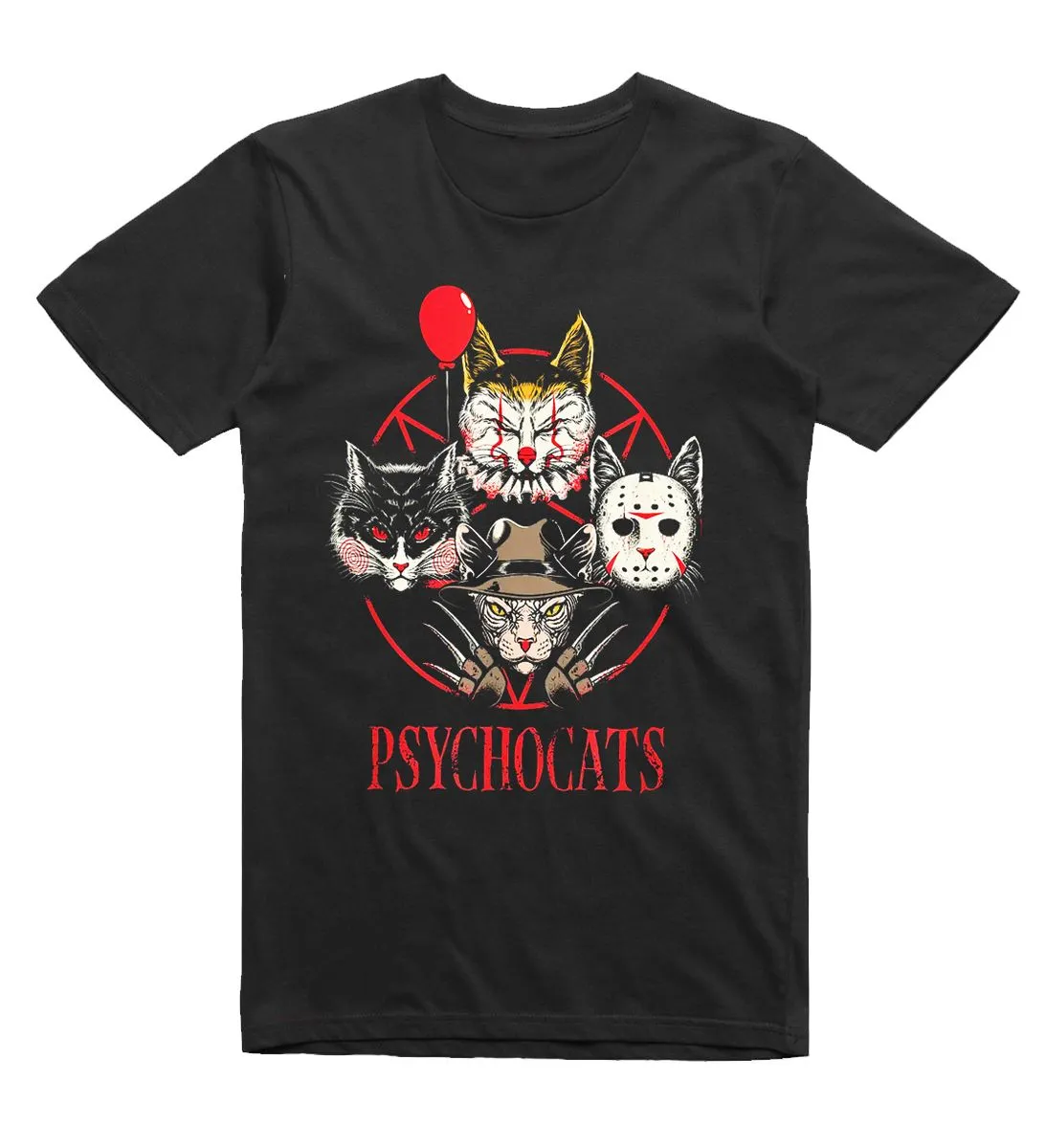 Psychocats Funny Horror Cats T-Shirt