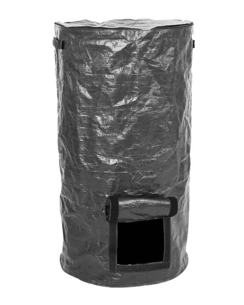 57L Garden Compost Bag - Heavy-Duty PE with Dual Openings & Handles