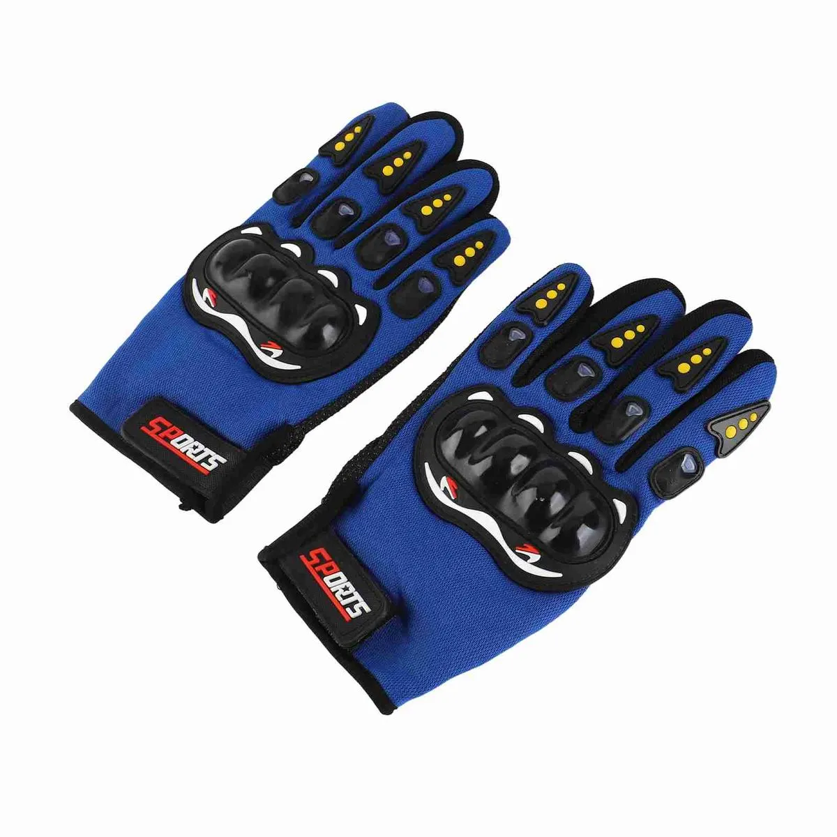 Motorcycle Gloves Hard Knuckle Touchscreen Blue Daily Use