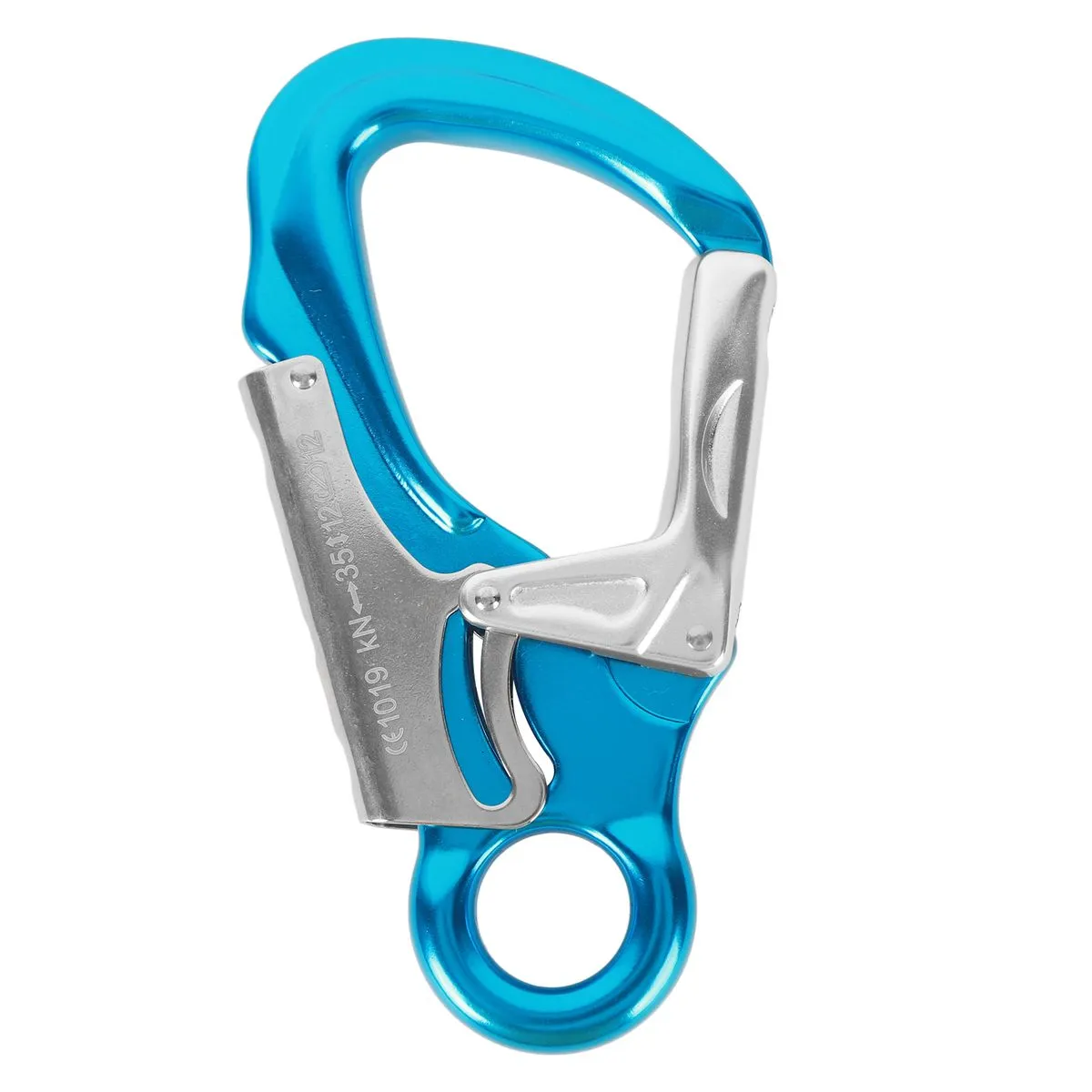 35kN Sky Blue/Silver D-Shape Climbing Carabiners
