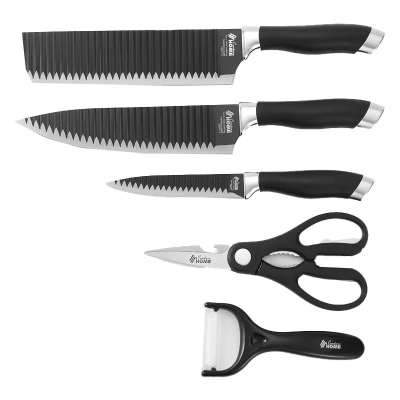 Stainless Steel Knife Set of 5 Kitchen Knives for Cooking - 211007