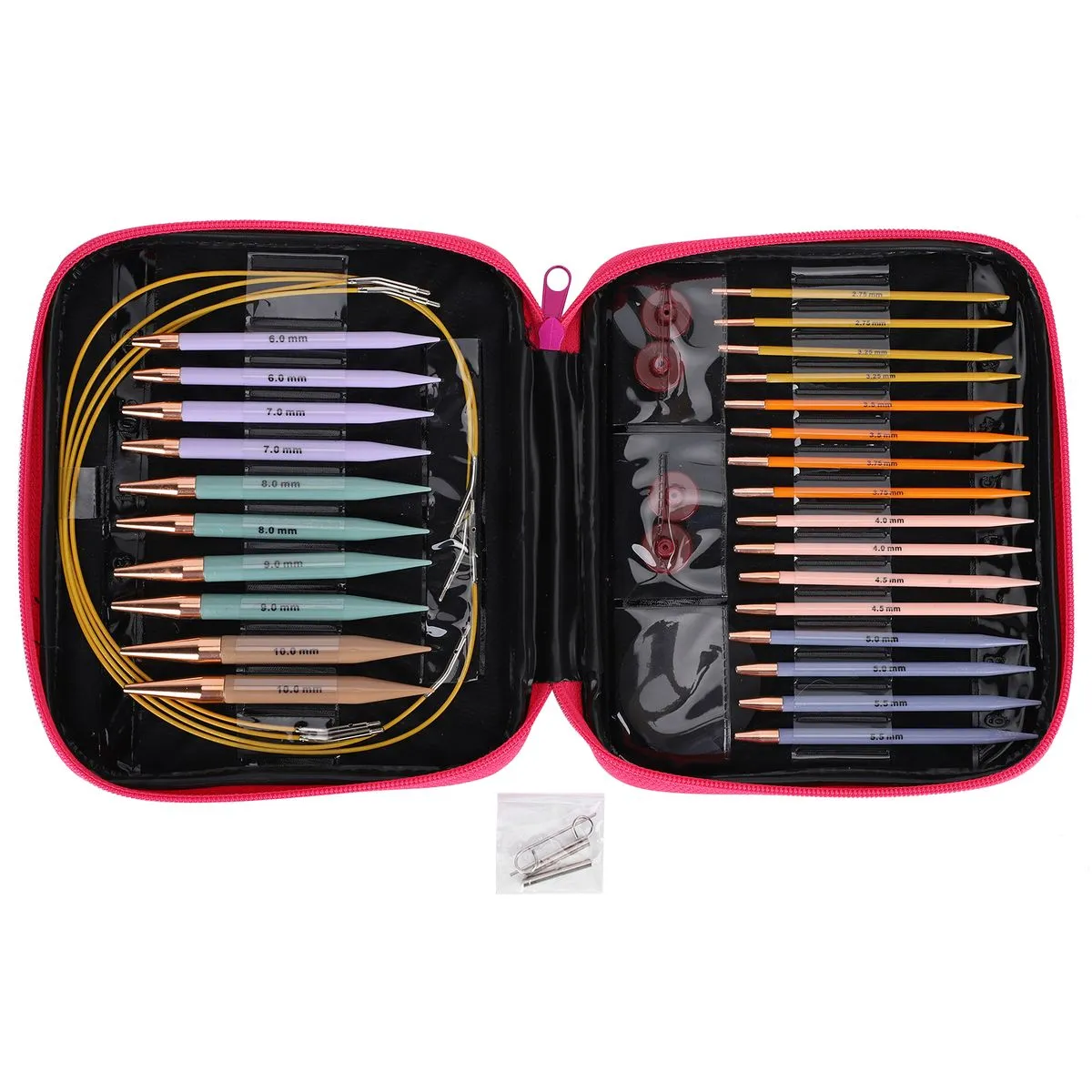 13 Pairs Interchangeable Crochet Hook Set with Polycarbon Needles