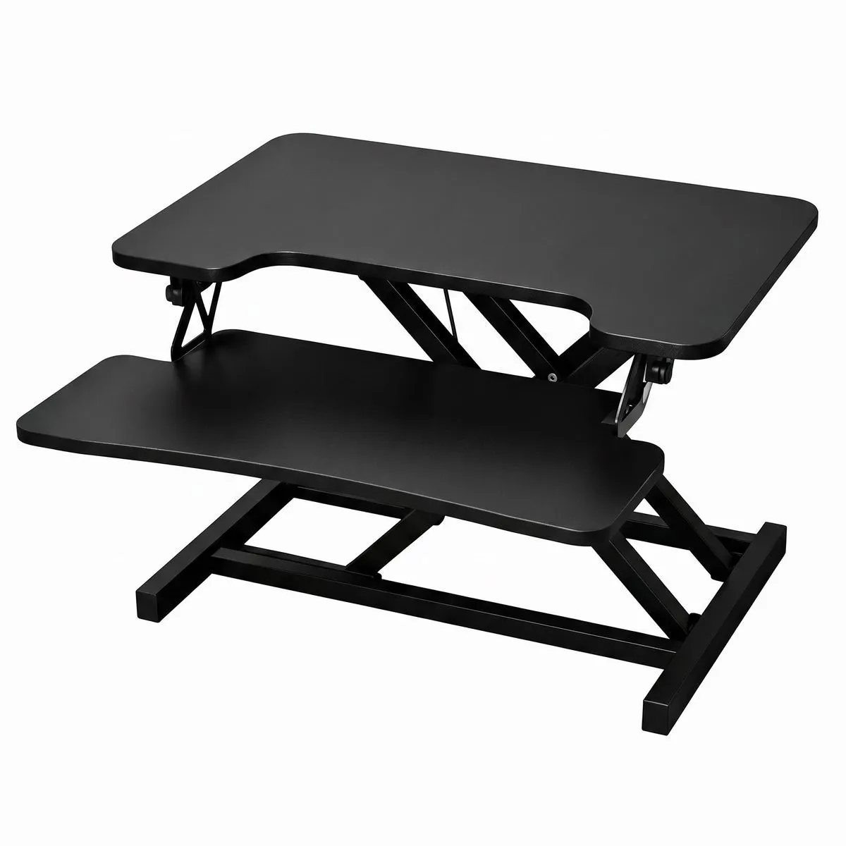 Gas Spring Standing Desk 65x40cm - No Assembly Height Adjustable Desk Riser - Black